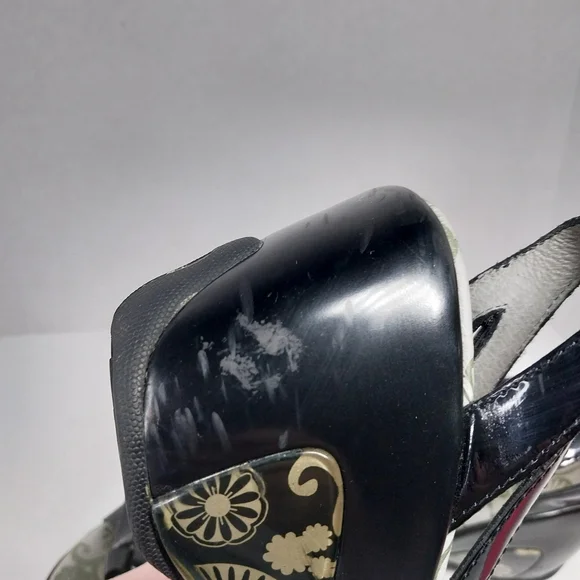 Jambu Sport Wedge Camden Size 9 M Glossy Black T-Strap Sandals Shoes - Picture 12 of 13